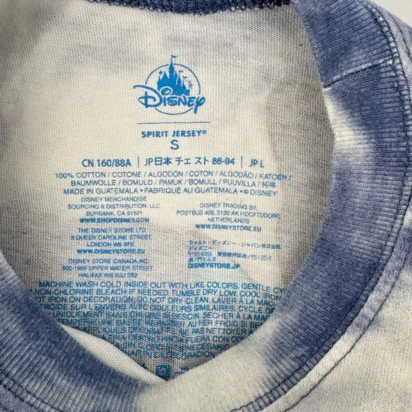 Disney Spirit Jersey Stitch Disney World Small Blue Tie Dye Long Sleeve Shirt - Picture 5 of 7